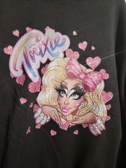 Trixie Mattel Sweatshirt 2XL Black Rhinestone Bedazzled Drag Queen Merch Pride
