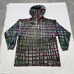 Size LARGE Vintage Red Eraser Tie Dye Hoodie Sweater Green Brown Blue Purple 90s