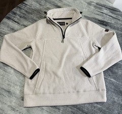 Billabong Adventure Division Large 1/4 Zip Mock Neck Fleece Pullover Oatmeal – S