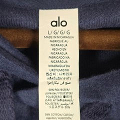 Alo Yoga Mens Triumph Restore Hoodie Navy Blue Large M3243R Oversized Pullover