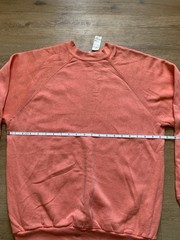 Vintage Tultex Sweatshirt Blank Large Raglan Coral Salmon NWT Spot