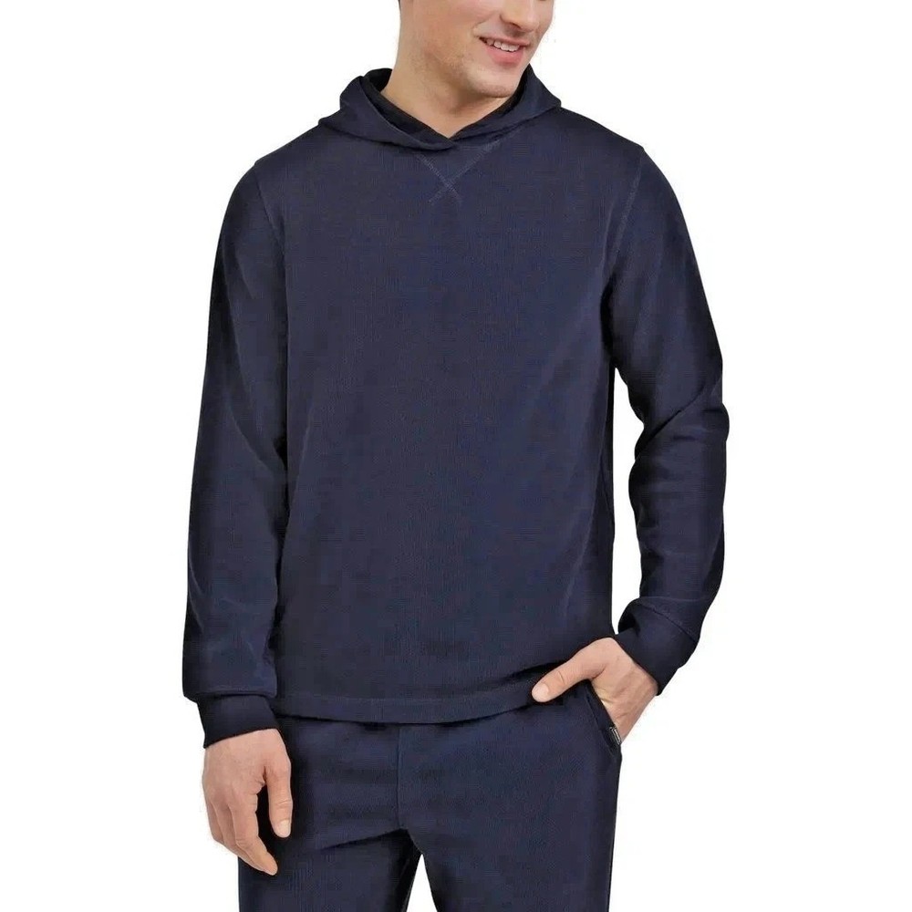 Eddie Bauer Men’s L Navy Blue Lounge Hoodie Polyester/Spandex Blend N0308