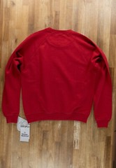 (NO CUSTOMS TAX) VIVIENNE WESTWOOD red sweatshirt w orb logo embroidery Medium