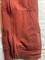 Burton Family Tree Hoodie Mens L Orange Sweatshirt Full Zip Front Snowboarder