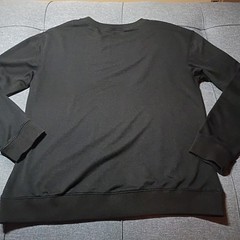 Solid Black Crew Neck Sweatshirt Size Large EUC Fast Shipping