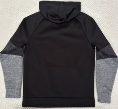 DSG Fleece Athletic Hoodie Pullover Black Gray Mens M Pocket Sweatshirt Regular