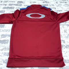 Oakley Sweatshirt Men Medium Red Gray Full Zip Track Suit Jacket Sweater Warm Up