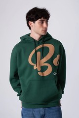 Men’s Beige Pullover Hoodie Graphic Logo Sweatshirt Casual Streetwear Kangaroo
