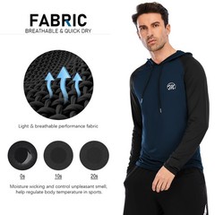 Men’s Long Sleeve Shirts Hoodie Hoody Gym Solid Cool Dry Fitness Workout Outdoor
