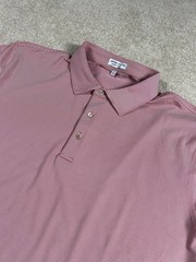 PETER MILLAR XL 1/4 Zip Blue Pink T-Shirt Golf Lot Of 2 Insperity Invitational