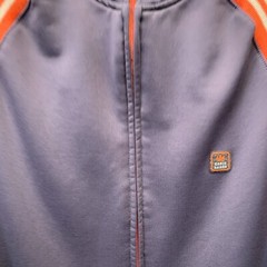 Eddie Bauer Sweatshirt Adult Small Blue Zip Up Sweater Mens Polyester Spandex