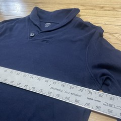 Old Navy Blue Preppy Sweater Men XL Textured Fall Winter Shawl Classic Capsule