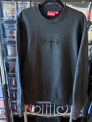 Black Supreme Cutout Box Logo Crewneck Size XL SS20