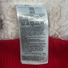 Old Navy Mens XXL Red Sherpa Lined Zip Up Hoodie Sweatshirt Jacket
