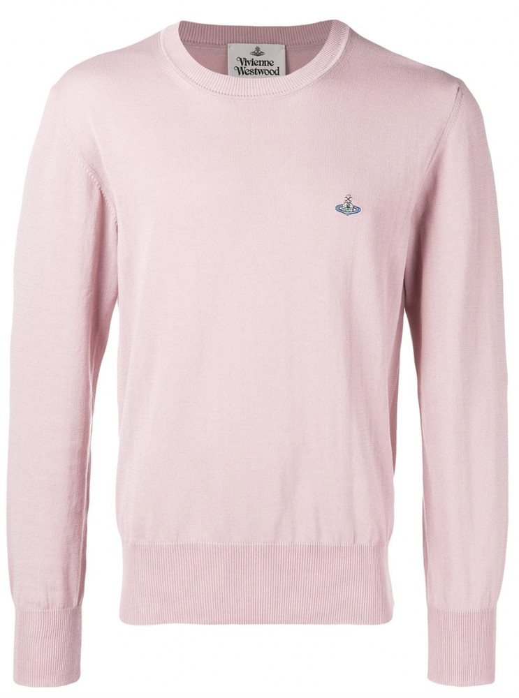 Vivienne Westwood Pink Embroidered Logo Crewneck Sweatshirt Small