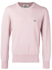Vivienne Westwood Pink Embroidered Logo Crewneck Sweatshirt Small