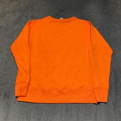 Jockey Sweatshirt Mens Medium Orange Rayon Stretch Side Slit Cozy Fleece Lined