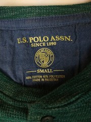 US Polo Assn. Green Shirt (Men Size S Small) Long Sleeve Cotton/Polyester