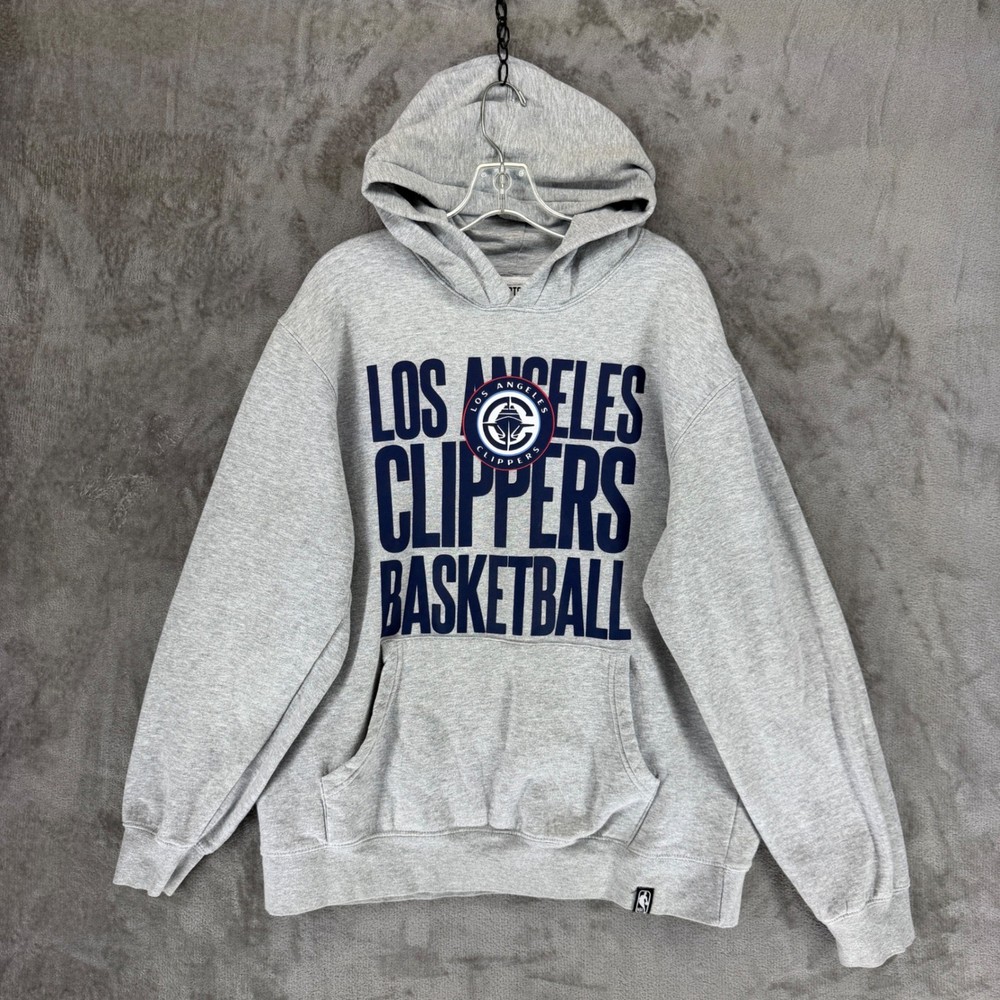 Courtside Supply Los Angeles Clippers NBA Basketball Hoodie Gray Mens XL