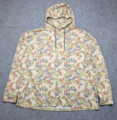 Burlebo Performance Hoodie Men 2XL Rockport Camo UPF 50 Outdoor Athleisure Green