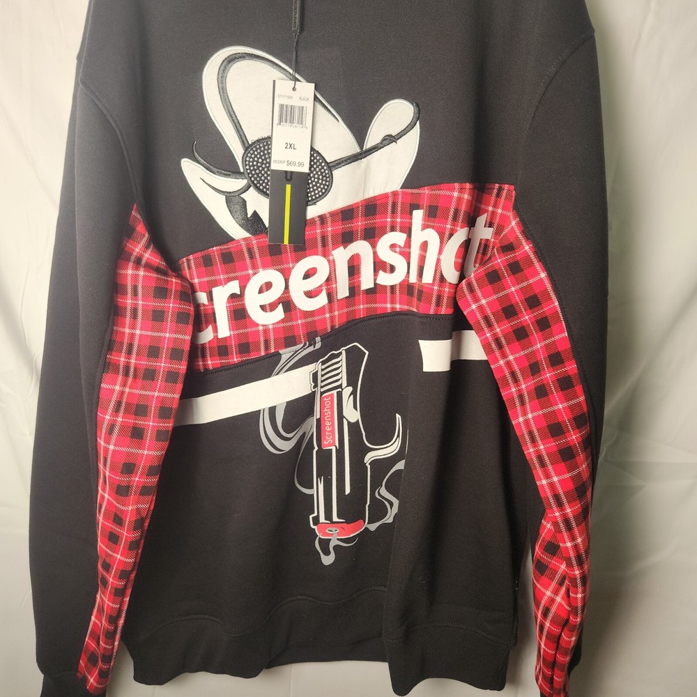 Screenshot Urban Hip Hop Sweatshirt Size 2XL Streetwear Embroidered Spellout NWT