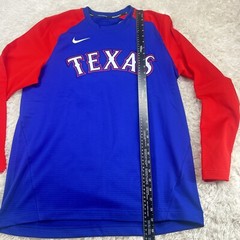 Nike Texas Rangers Baseball Team Issued Therma Pullover NKM8 Mens Size Large
