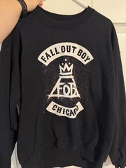 Fall Out Boy Chicago Graphic Crewneck Sweatshirt Black L