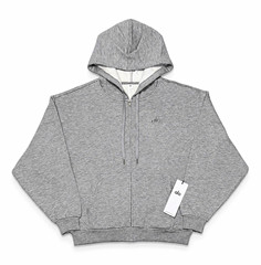 Alo Men’s Gray Full Zip Hooded Hoodie w/ Pockets Solid Knit Size Small and Xs