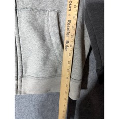 Hollister Mens Full Zip Hoodie Gray Colorblock Raglan Fleece Sweatshirt Large