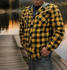 Hoodie Long Sleeve Shirt Flannel Look S-M-L-XL-2XL-3XL Free Shipping 3-5 Days