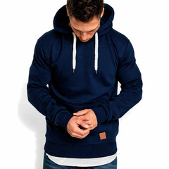 Men Hoodie Casual Hooded Solid Pocket Slim Fit Sweatshirts Pullover Sweater Tops