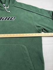 Vtg Nike Pullover Hoodie Sherpa Fleece Green Travis Scott 90s Y2K Mens M RARE