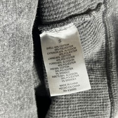 Lee Premium Select Mens Small Gray Thermal Waffle Lined Full Zip Hoodie Jacket