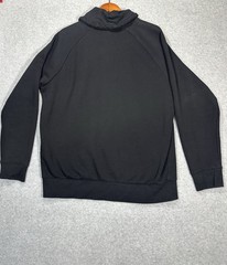 H&M Men’s Black & White Cloud Graphic Sweatshirt Hoodie Funnel Neck Sz Large