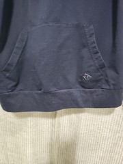 Nick Danger Men’s Black XL Hoodie Henley Pullover Black White Colorblock 3-snap