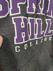 Spring Hill College Hoodie Size M Champion Eco Fleece Grey PreOwned Good