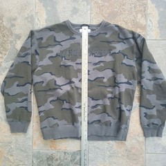 ZERO FOXTROT Sweatshirt Long Sleeve Men XL Green Camo Cotton Blend Made In China