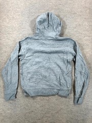 Nike Hoodie Mens Small Gray Fleece Lined Swoosh Logo Kangaroo Pockets Full Zip