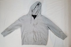 Pure NRG Athletics Hoodie Men’s Large Heather Gary Fleece Lined Ribbed Full Zip