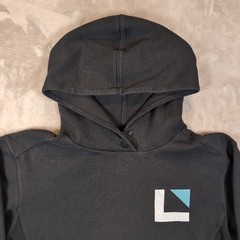 Legends Highland Hoodie Mens L Black Vented Snap Neck Athletic Gym Activewear