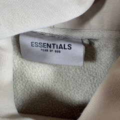Essentials Hoodie Mens S Beige Good Fear of God Logo Pullover Streetwear Tan