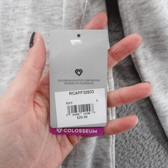 Colosseum Mens Light Gray Heather Full Zip Hoodie Size Small NWT