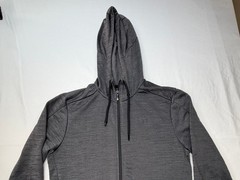 Russell Men’s Hoodie Full Zip Lightweight Front Pockets Size Medium Dark Grey