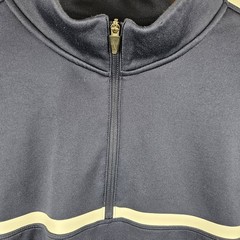 Nike Golf 482100-419 Mens M Navy Blue White Stripe 1/4 Zip Pullover Sweatshirt