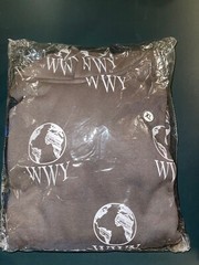 World Wide Youth “WWY” All Over Hoodie Gray/Brown XL X-Large 2020