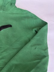 Y2K Nike Green Center Big Swoosh Pullover Hoodie SZ Large