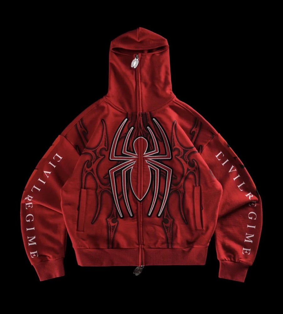 Civil Regime Cage Match Shiesty Spider-Man Zip-up Hoodie Medium