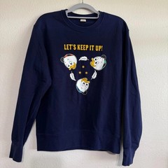 UT Uniqlo Disney Sweatshirt Mens XXS Blue Huey Dewey Louie Duck Graphic NWT