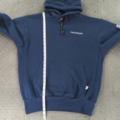 Facebook Hoodie Tyndale Heavyweight Flame Resistant Blue Men Medium Made in USA