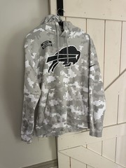 Nike Buffalo Bills gray and white digital camouflage hoodie Salute to Service
